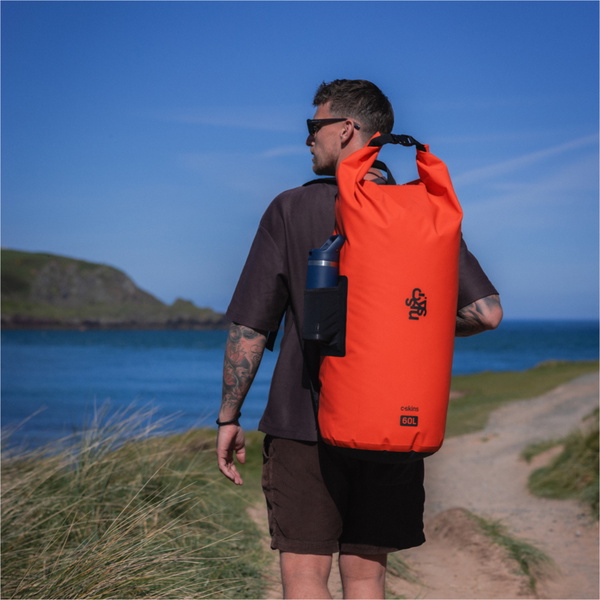 2026 C-Skins Session 60L Dry Bag Backpack C-DBPSE60 - Flame Orange